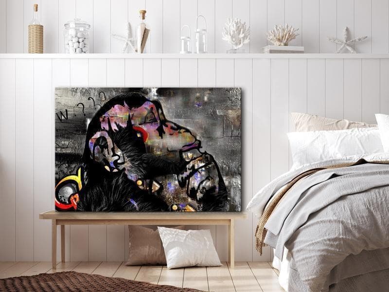 Quadro - Pensive Monkey (1 Part) Wide in Poster e stampe Collezione Casa - Trebisacce, commercioVirtuoso.it