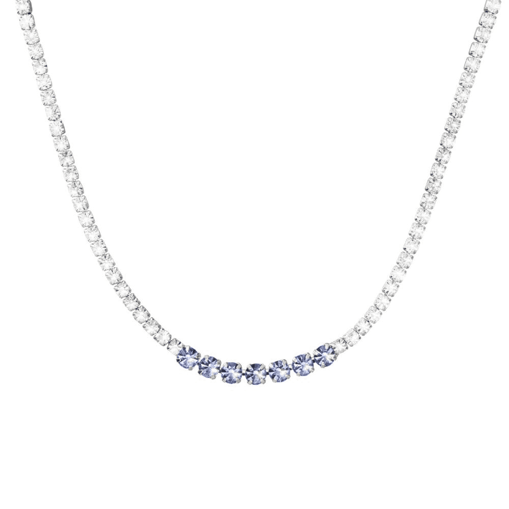 Stroili - Collana Metallo Cristalli Bianchi e Blu Romantic Shine