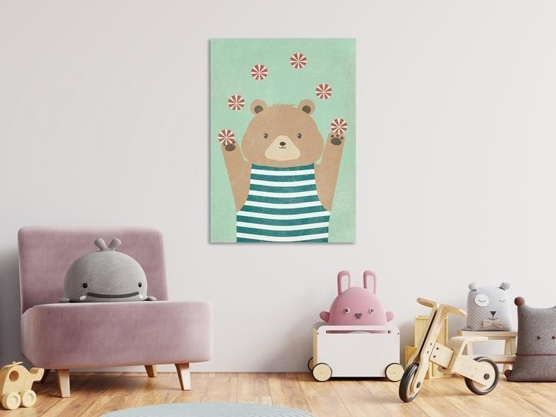 Quadro - Juggling Bear (1 Part) Vertical in Poster e stampe Collezione Casa - Trebisacce, commercioVirtuoso.it