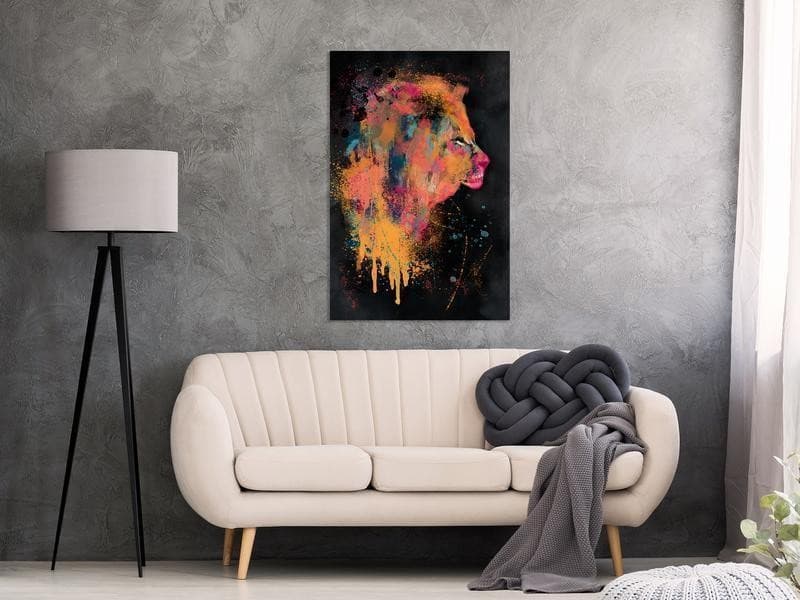 Quadro - Lion Humors (1 Part) Vertical in Poster e stampe Collezione Casa - Trebisacce, commercioVirtuoso.it