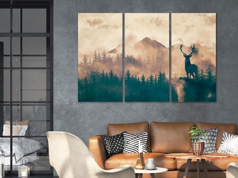 Quadro - Proud Deer (3 Parts) in Poster e stampe Collezione Casa - Trebisacce, commercioVirtuoso.it