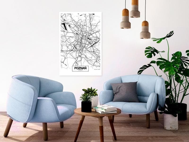 Quadro - City Plan: Poznan (1 Part) Vertical in Poster e stampe Collezione Casa - Trebisacce, commercioVirtuoso.it