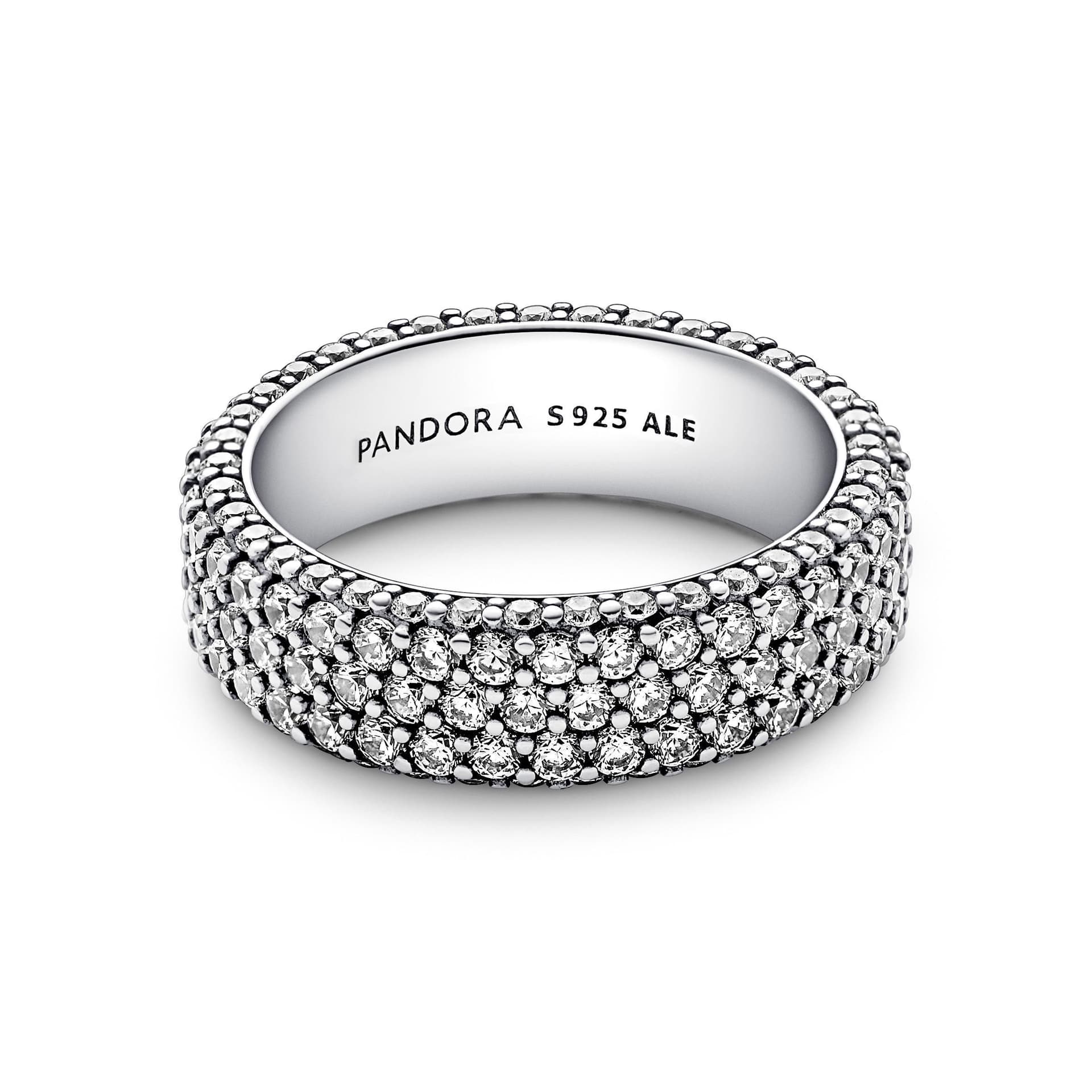 Pandora - Anello Pavè Fascia Tripla in Anelli Alba Gioielli - Casoria, commercioVirtuoso.it