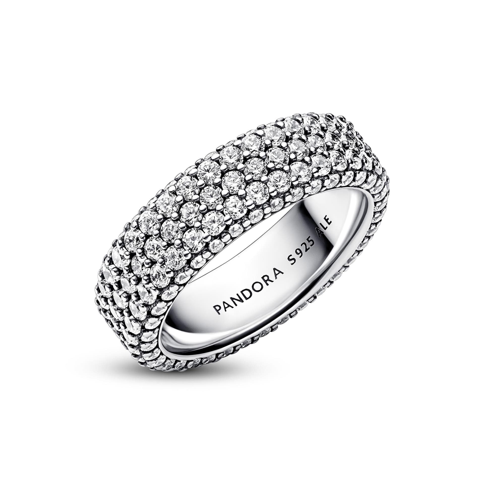 Pandora - Anello Pavè Fascia Tripla in Anelli Alba Gioielli - Casoria, commercioVirtuoso.it