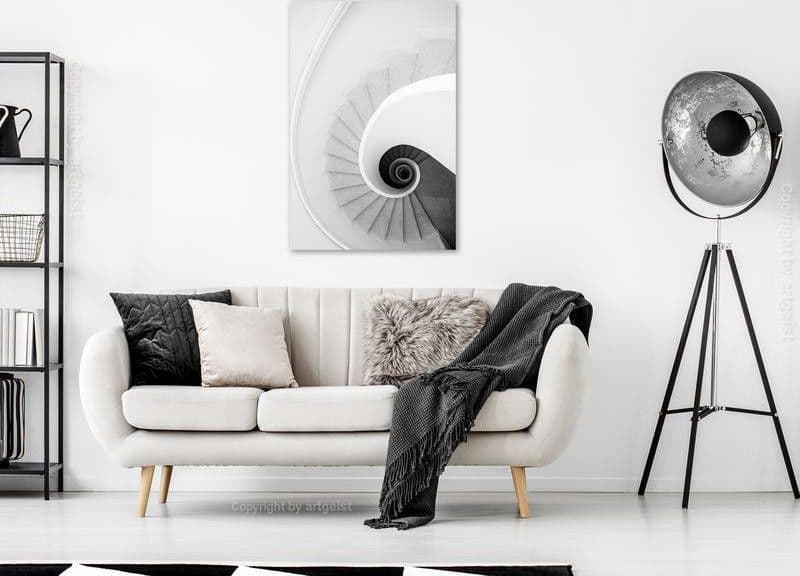 Quadro - White Stairs (1 Part) Vertical in Poster e stampe Collezione Casa - Trebisacce, commercioVirtuoso.it