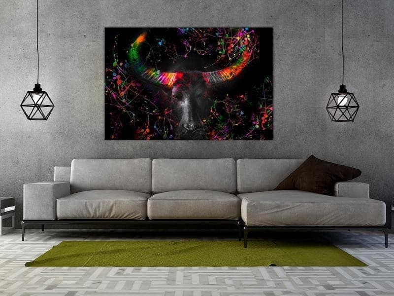 Quadro - Enraged Bull (1 Part) Vertical - Second Variant in Poster e stampe Collezione Casa - Trebisacce, commercioVirtuoso.it
