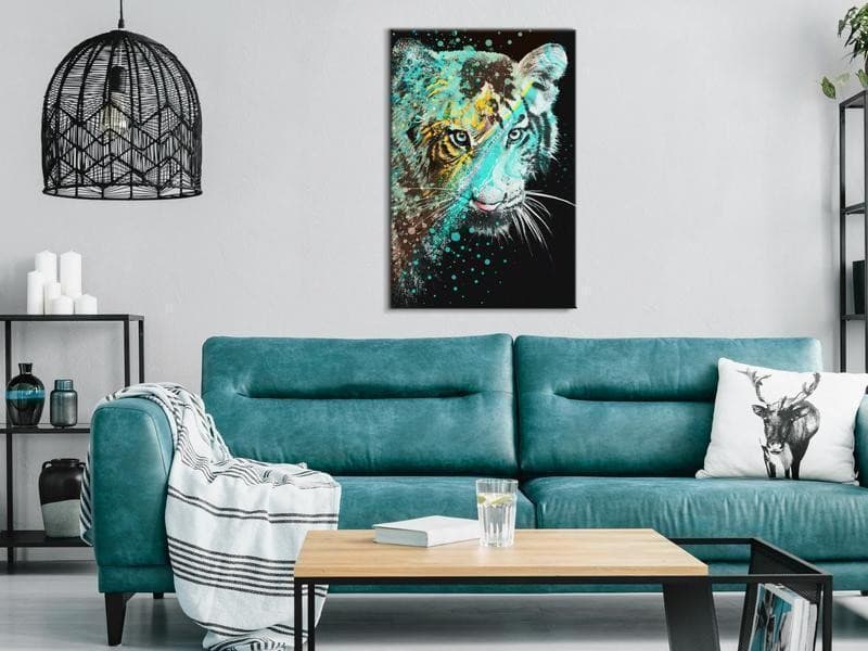 Quadro - Mint Tiger (1 Part) Vertical in Poster e stampe Collezione Casa - Trebisacce, commercioVirtuoso.it