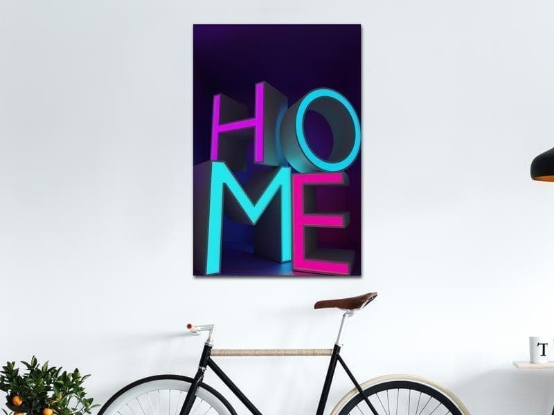 Quadro - Home Neon (1 Part) Vertical in Poster e stampe Collezione Casa - Trebisacce, commercioVirtuoso.it