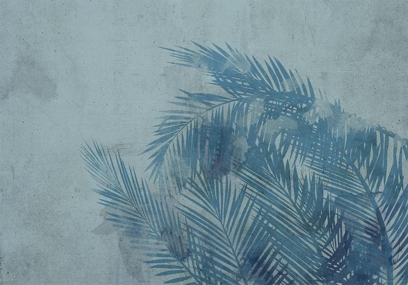 Carta da parati - Palm Trees in Blue in Carta da parati Collezione Casa - Trebisacce, commercioVirtuoso.it