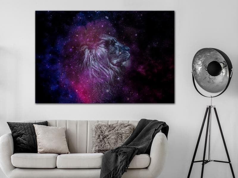Quadro - Cosmic Lion (1 Part) Wide in Poster e stampe Collezione Casa - Trebisacce, commercioVirtuoso.it