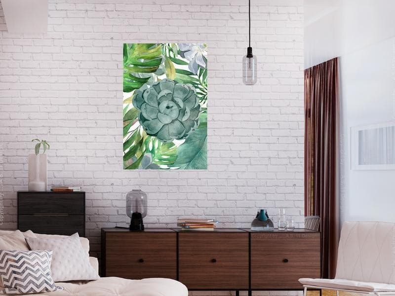 Quadro - Tropical Flora (1 Part) Vertical in Poster e stampe Collezione Casa - Trebisacce, commercioVirtuoso.it