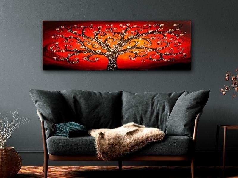 Quadro - Fiery Tree (1 Part) Narrow in Poster e stampe Collezione Casa - Trebisacce, commercioVirtuoso.it