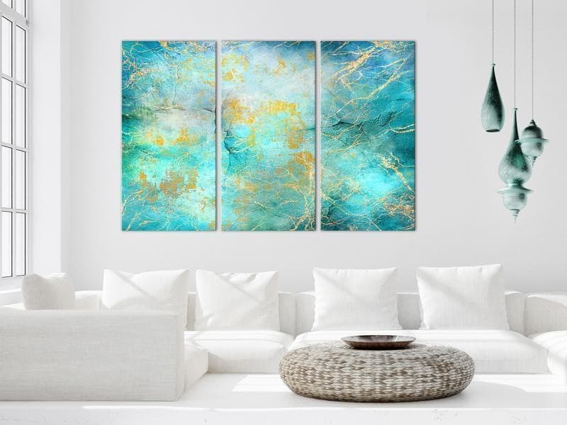 Quadro - Emerald Ocean (3 Parts) in Poster e stampe Collezione Casa - Trebisacce, commercioVirtuoso.it