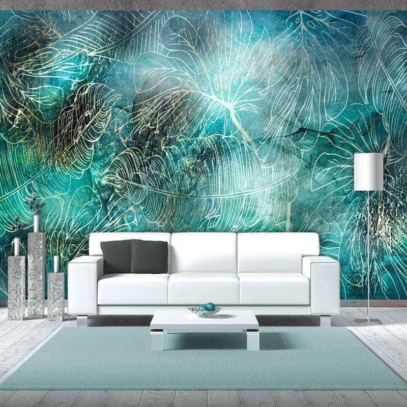 Carta da parati - Turquoise Vegetation in Carta da parati Collezione Casa - Trebisacce, commercioVirtuoso.it