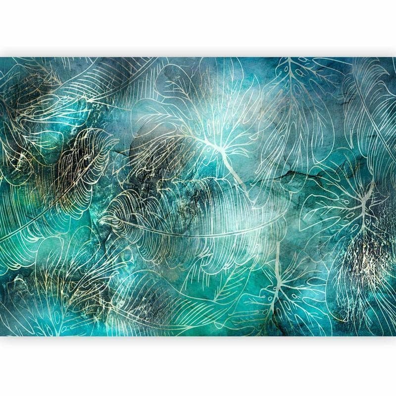 Carta da parati - Turquoise Vegetation in Carta da parati Collezione Casa - Trebisacce, commercioVirtuoso.it