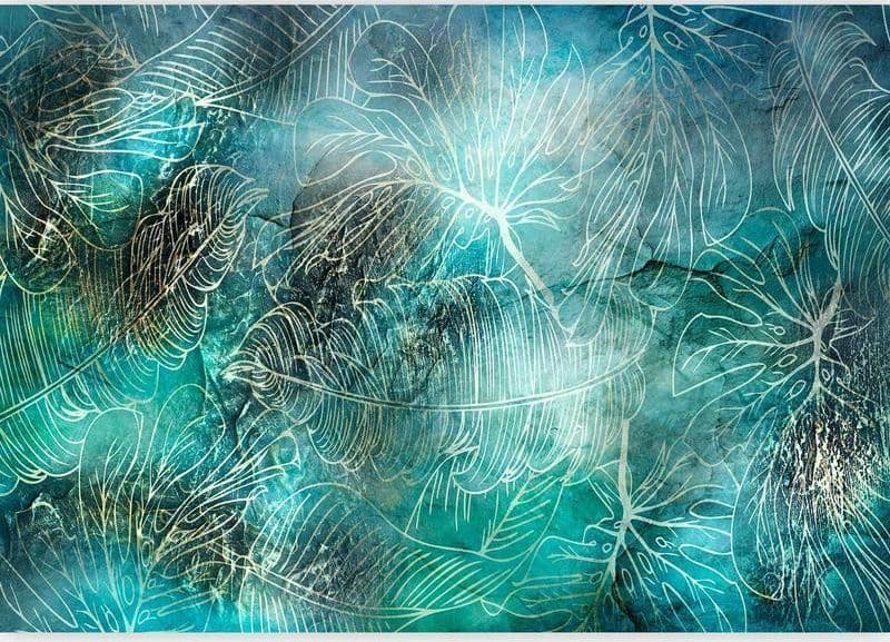 Carta da parati - Turquoise Vegetation in Carta da parati Collezione Casa - Trebisacce, commercioVirtuoso.it