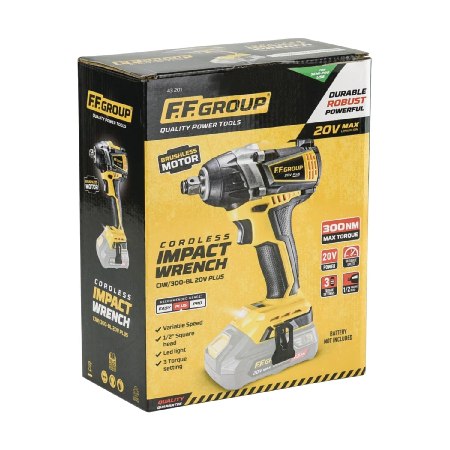 FF Group CΙW/300-BL 20V PLUS avvitatore a massa battente a batteria uso semi professionale in Avvitatori a massa battente Aloiserw.com - Altomonte, commercioVirtuoso.it