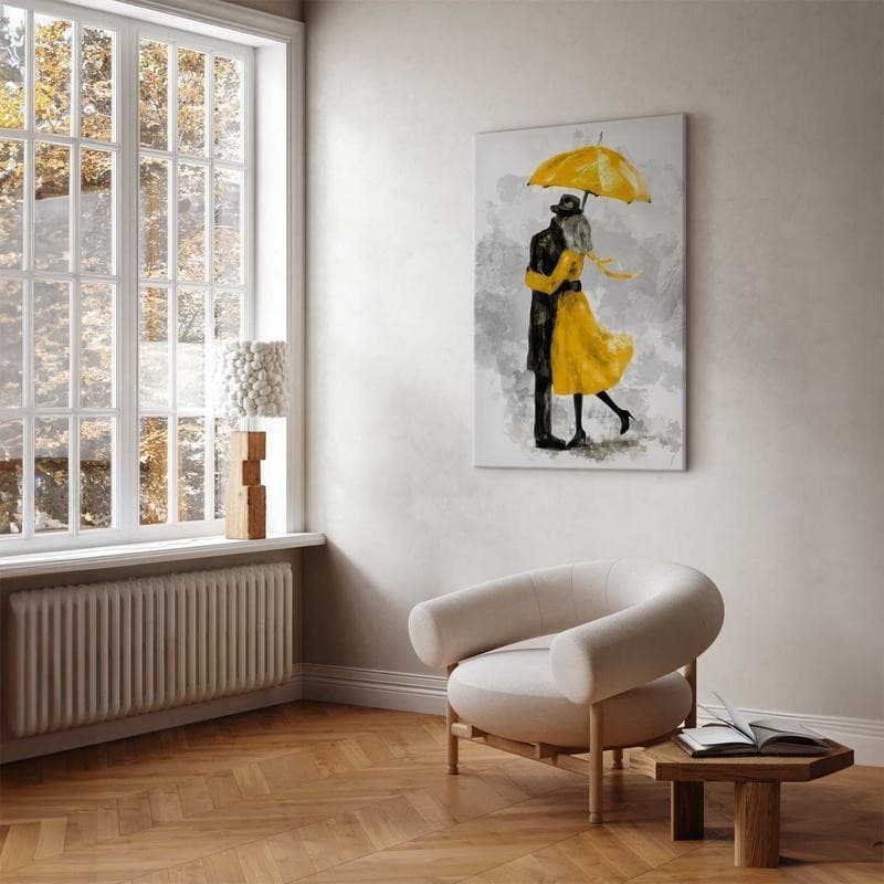 Quadro - Under Yellow Umbrella (1 Part) Vertical in Poster e stampe Collezione Casa - Trebisacce, commercioVirtuoso.it