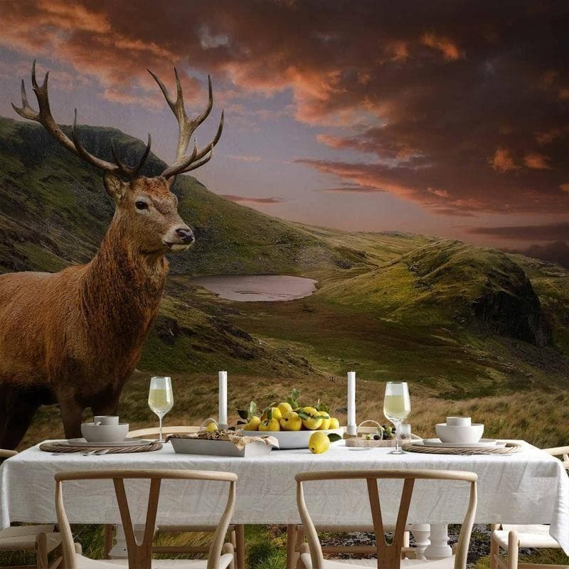 Carta da parati - Deer on Hill in Carta da parati Collezione Casa - Trebisacce, commercioVirtuoso.it