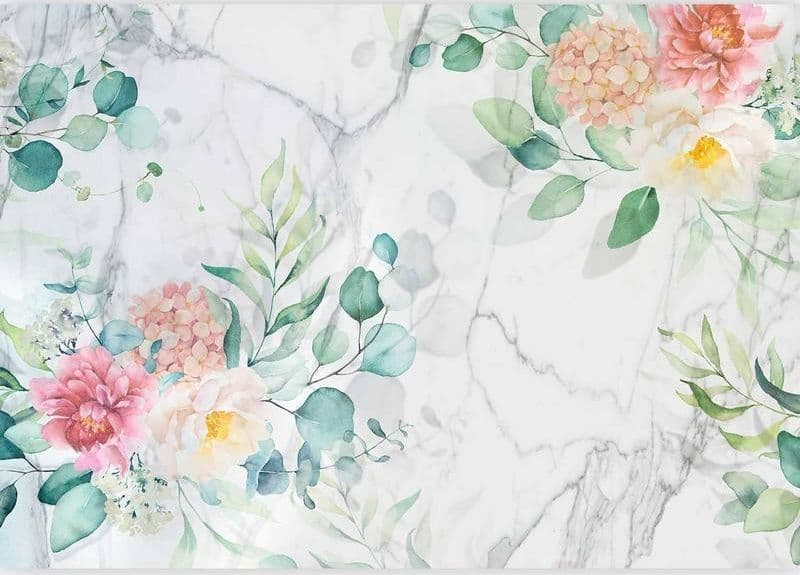 Carta da parati - Flowery Marble in Carta da parati Collezione Casa - Trebisacce, commercioVirtuoso.it