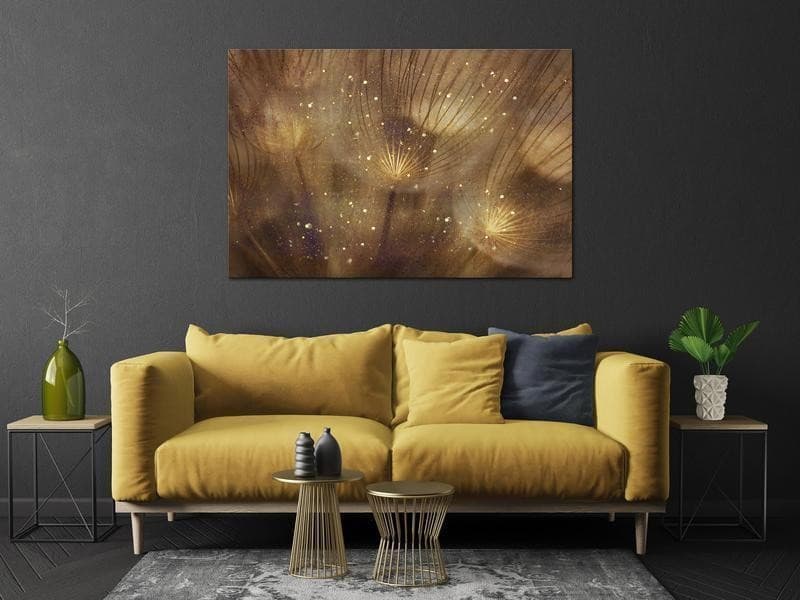 Quadro - Golden Dandelions (1 Part) Wide in Poster e stampe Collezione Casa - Trebisacce, commercioVirtuoso.it
