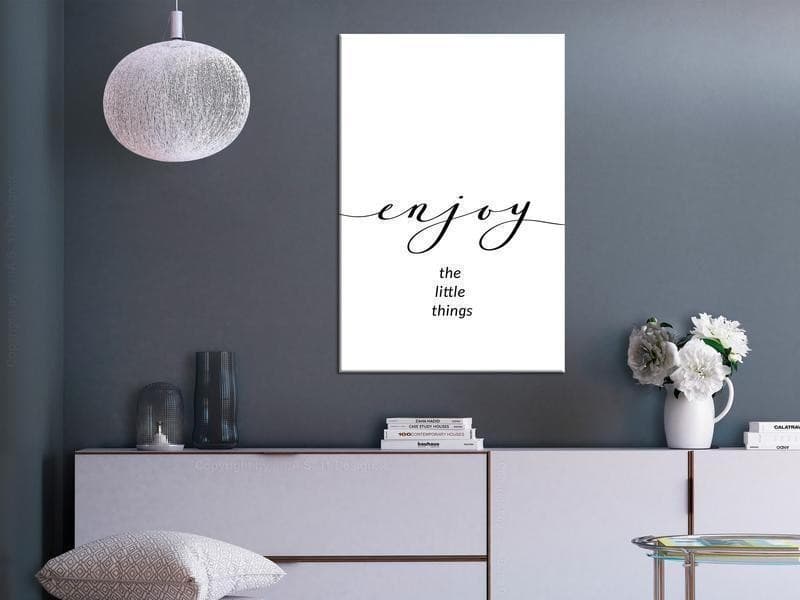Quadro - Enjoy the Little Things (1 Part) Vertical in Poster e stampe Collezione Casa - Trebisacce, commercioVirtuoso.it
