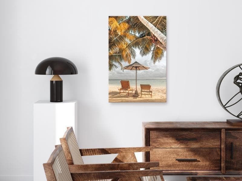 Quadro - Palm Umbrella (1 Part) Vertical in Poster e stampe Collezione Casa - Trebisacce, commercioVirtuoso.it