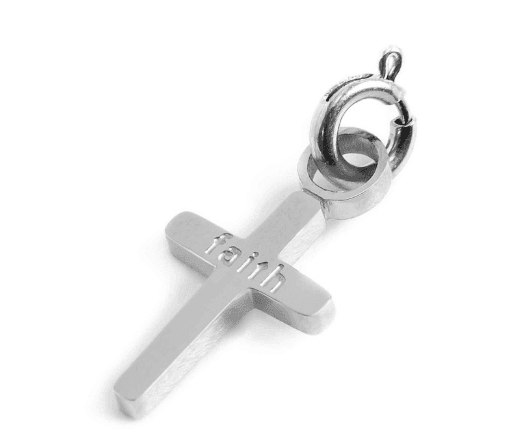 MARLù-CHARM ACCIAIO CROCE "FAITH" in Collane con ciondolo Alba Gioielli - Casoria, commercioVirtuoso.it
