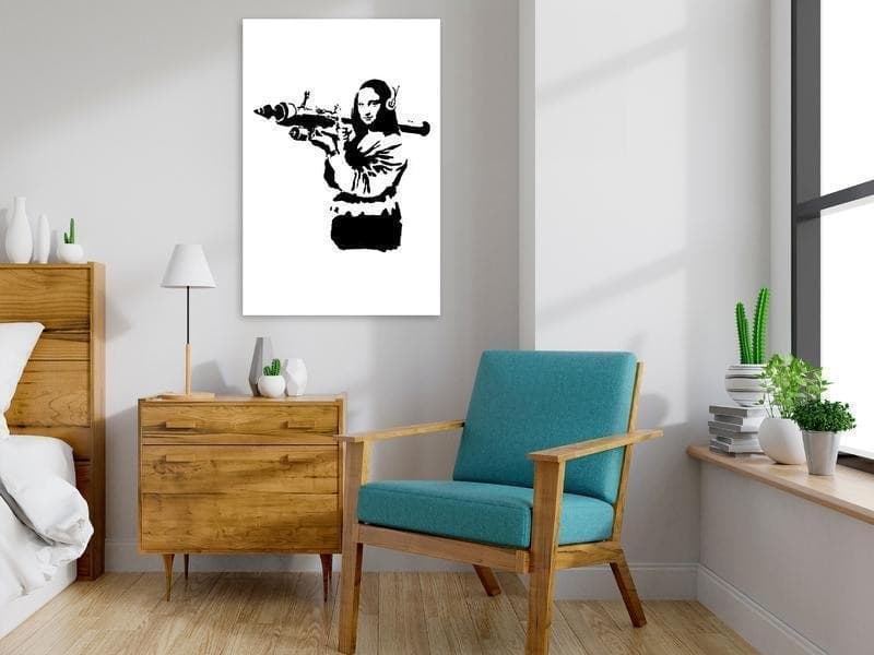 Quadro - Banksy Mona Lisa with Rocket Launcher (1 Part) Vertical in Poster e stampe Collezione Casa - Trebisacce, commercioVirtuoso.it
