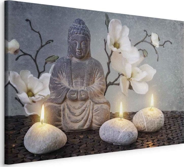 Quadro - Buddha and Stones (1 Part) Wide in Poster e stampe Collezione Casa - Trebisacce, commercioVirtuoso.it