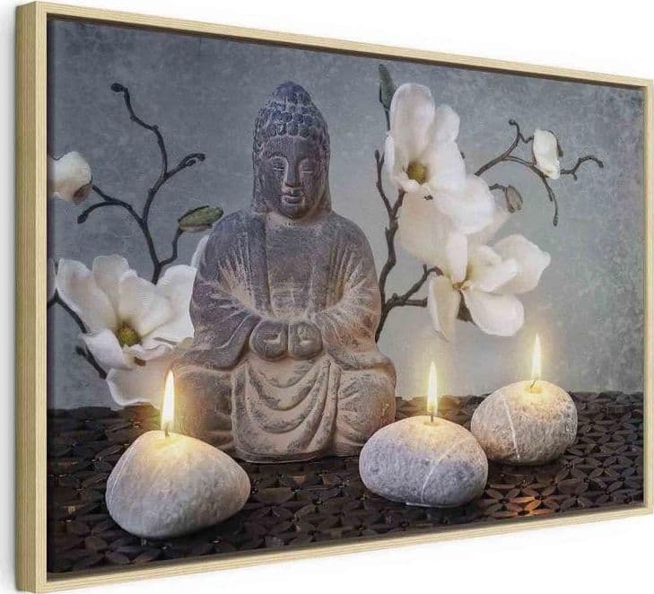 Quadro - Buddha and Stones (1 Part) Wide in Poster e stampe Collezione Casa - Trebisacce, commercioVirtuoso.it