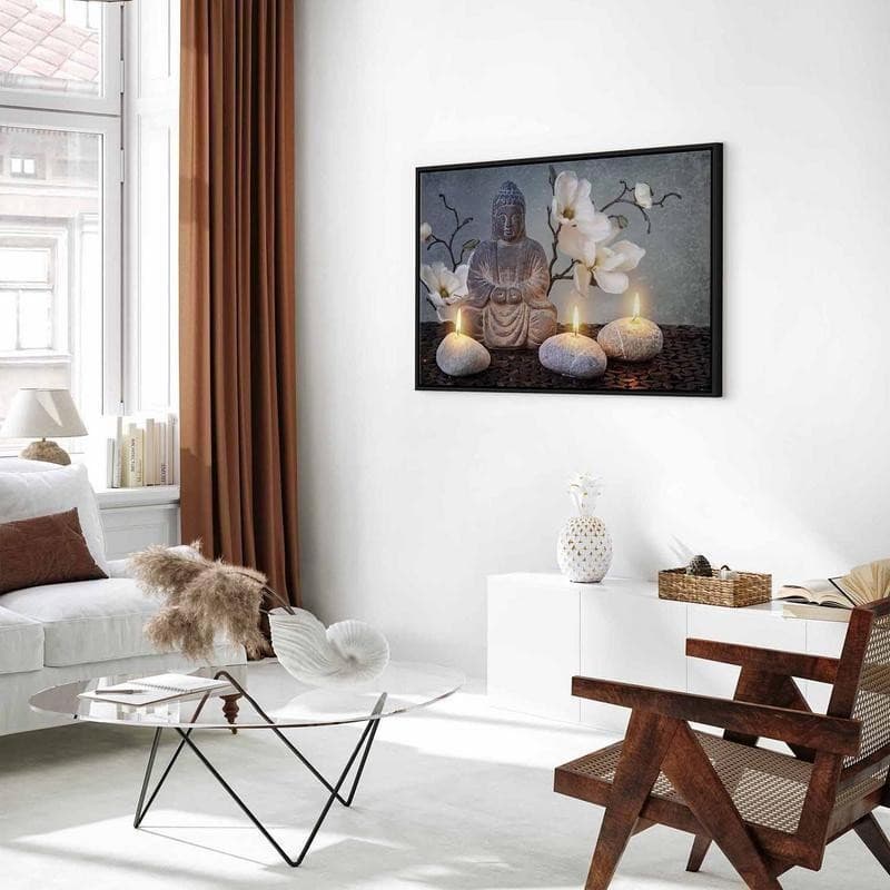 Quadro - Buddha and Stones (1 Part) Wide in Poster e stampe Collezione Casa - Trebisacce, commercioVirtuoso.it