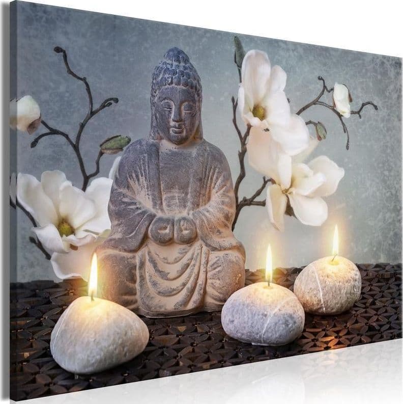 Quadro - Buddha and Stones (1 Part) Wide in Poster e stampe Collezione Casa - Trebisacce, commercioVirtuoso.it