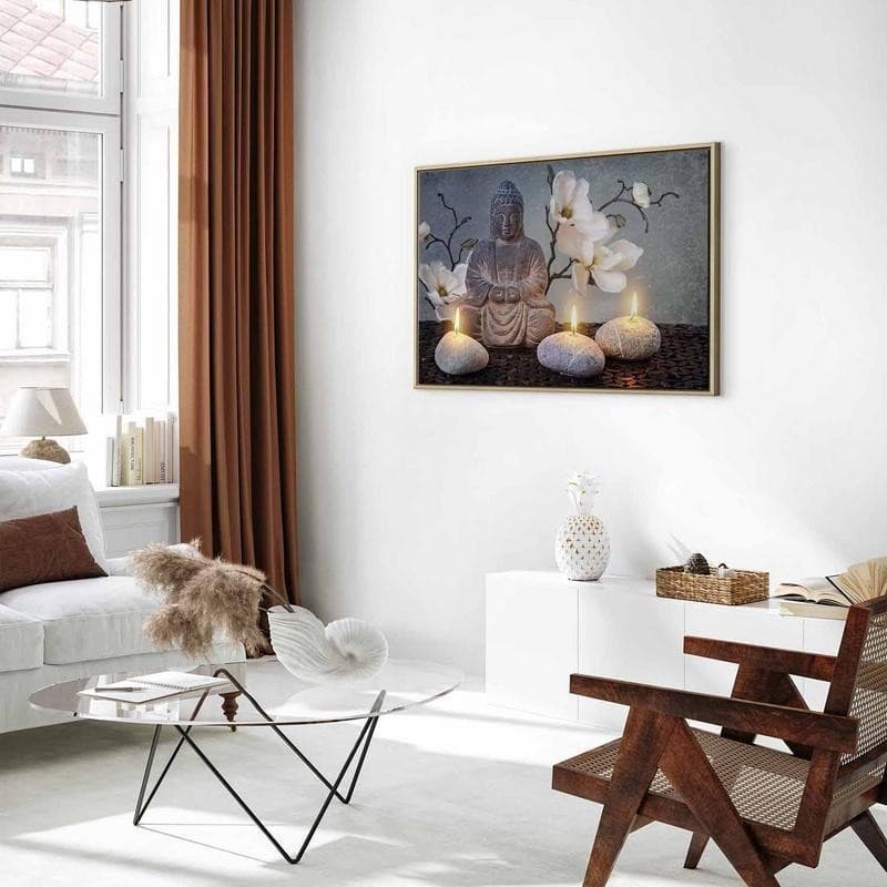 Quadro - Buddha and Stones (1 Part) Wide in Poster e stampe Collezione Casa - Trebisacce, commercioVirtuoso.it