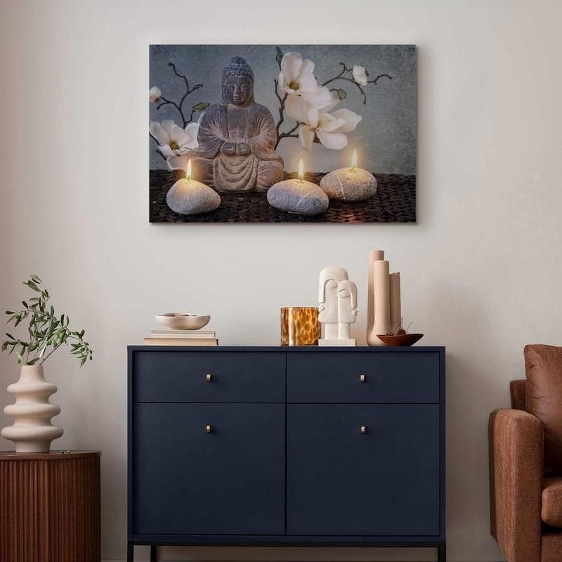 Quadro - Buddha and Stones (1 Part) Wide in Poster e stampe Collezione Casa - Trebisacce, commercioVirtuoso.it