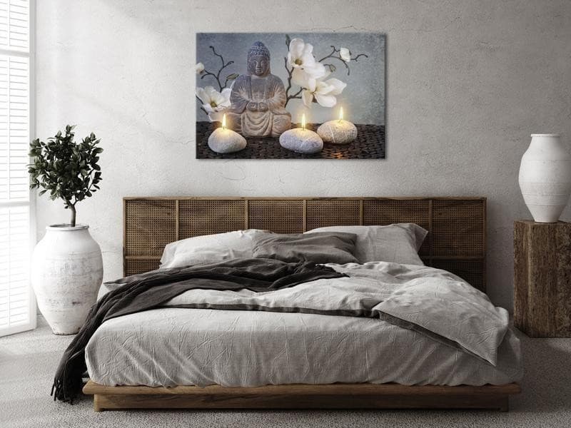 Quadro - Buddha and Stones (1 Part) Wide in Poster e stampe Collezione Casa - Trebisacce, commercioVirtuoso.it