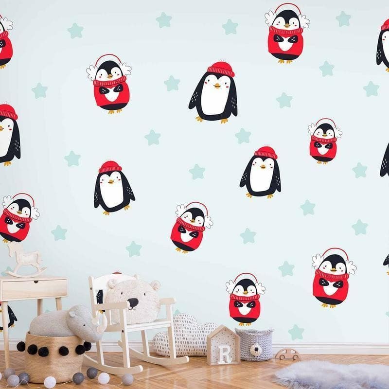 Carta da parati - Brawling Penguins in Carta da parati Collezione Casa - Trebisacce, commercioVirtuoso.it