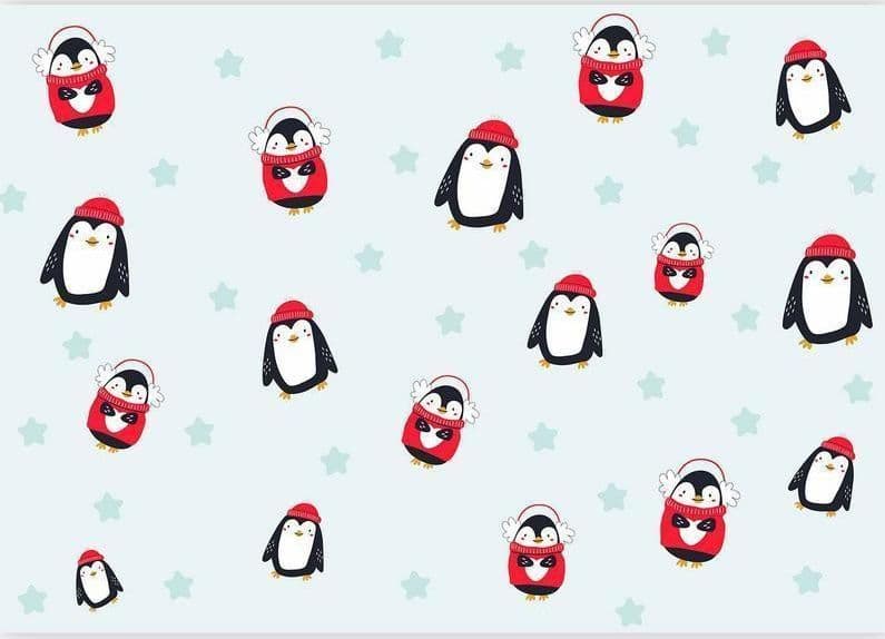 Carta da parati - Brawling Penguins in Carta da parati Collezione Casa - Trebisacce, commercioVirtuoso.it