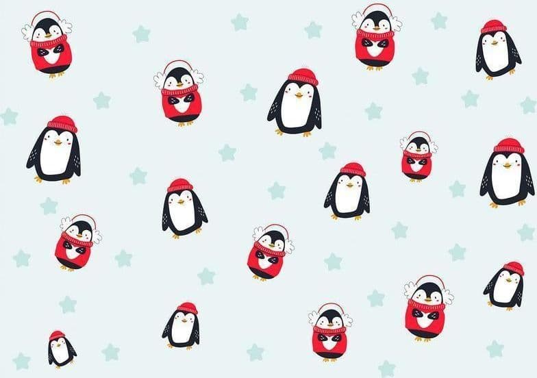 Carta da parati - Brawling Penguins in Carta da parati Collezione Casa - Trebisacce, commercioVirtuoso.it
