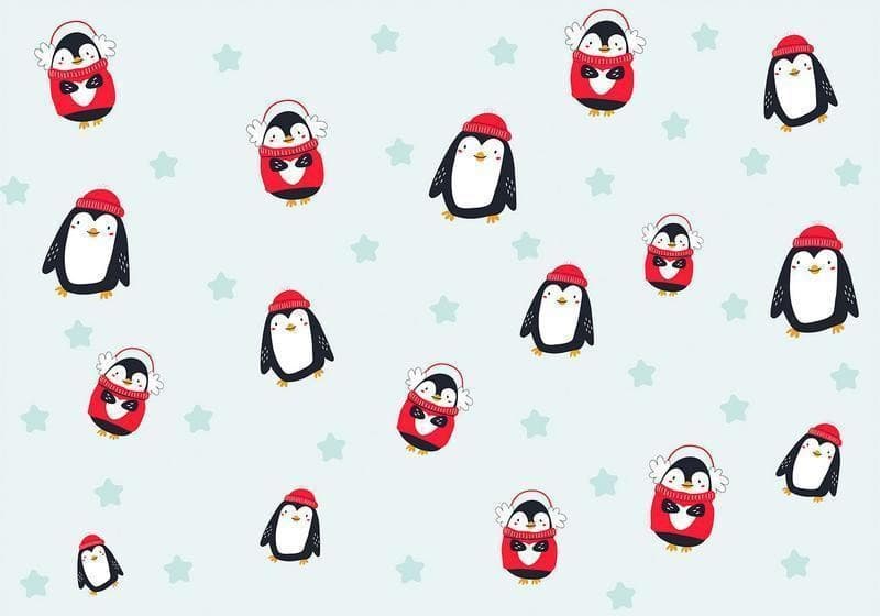 Carta da parati - Brawling Penguins in Carta da parati Collezione Casa - Trebisacce, commercioVirtuoso.it