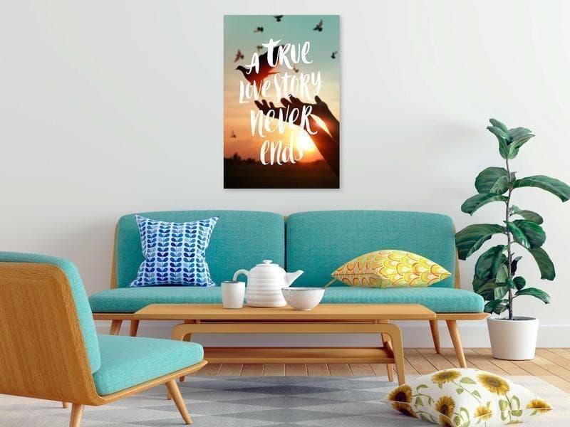 Quadro - A True Love Story Never Ends (1 Part) Vertical in Poster e stampe Collezione Casa - Trebisacce, commercioVirtuoso.it