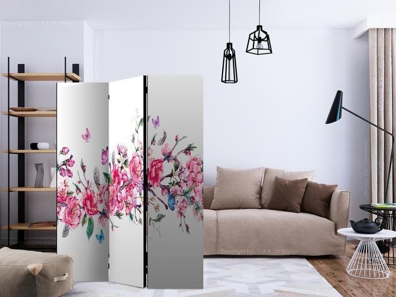 Paravento - Flowers and Butterflies in Paraventi Collezione Casa - Trebisacce, commercioVirtuoso.it