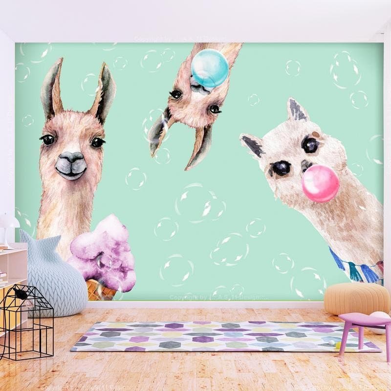 Carta da parati - Crazy Llamas in Carta da parati Collezione Casa - Trebisacce, commercioVirtuoso.it