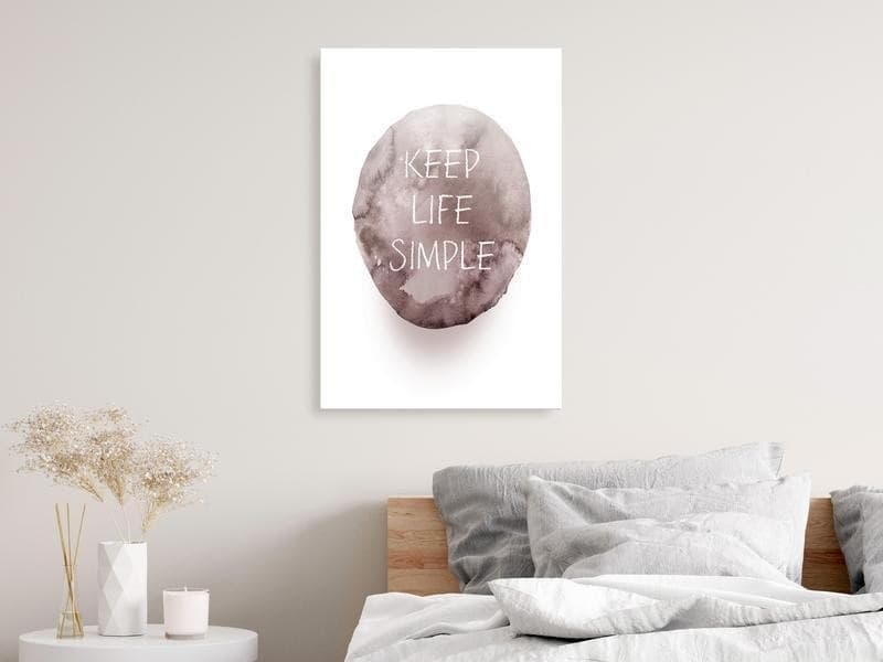 Quadro - Keep Life Simple (1 Part) Vertical in  Collezione Casa - Trebisacce, commercioVirtuoso.it