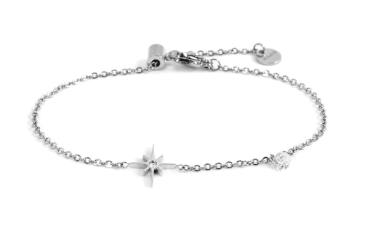 MARLU'-BRACCIALE PENDENTE ROSA DEI VENTI E CRISTALLI ACCIAIO in Collane Alba Gioielli - Casoria, commercioVirtuoso.it