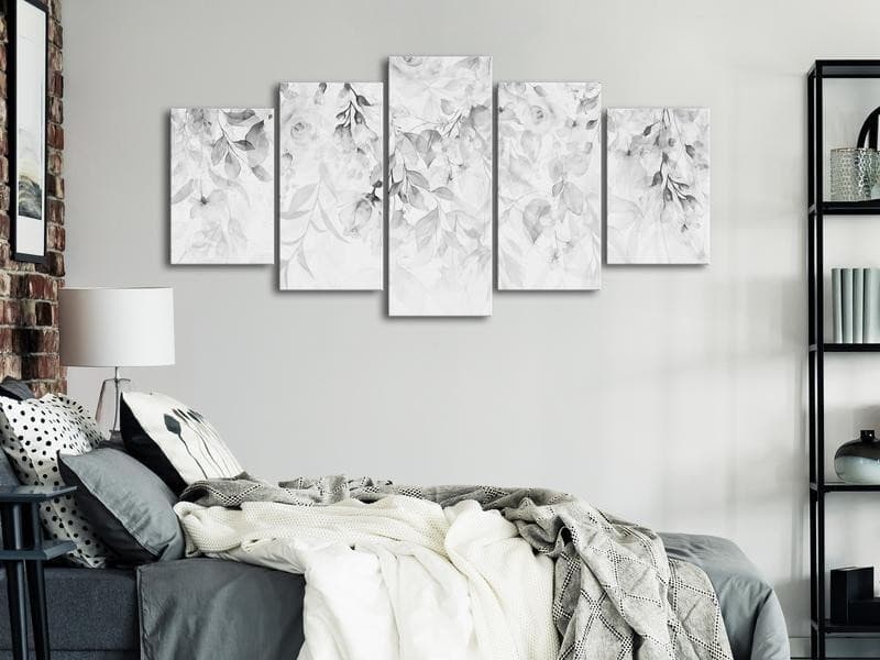 Quadro - Waterfall of Roses (5 Parts) Wide - Third Variant in Poster e stampe Collezione Casa - Trebisacce, commercioVirtuoso.it