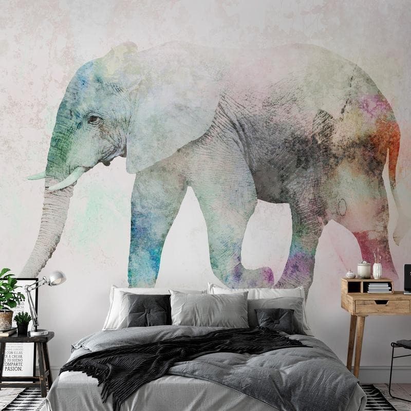 Carta da parati - Painted Elephant in Carta da parati Collezione Casa - Trebisacce, commercioVirtuoso.it
