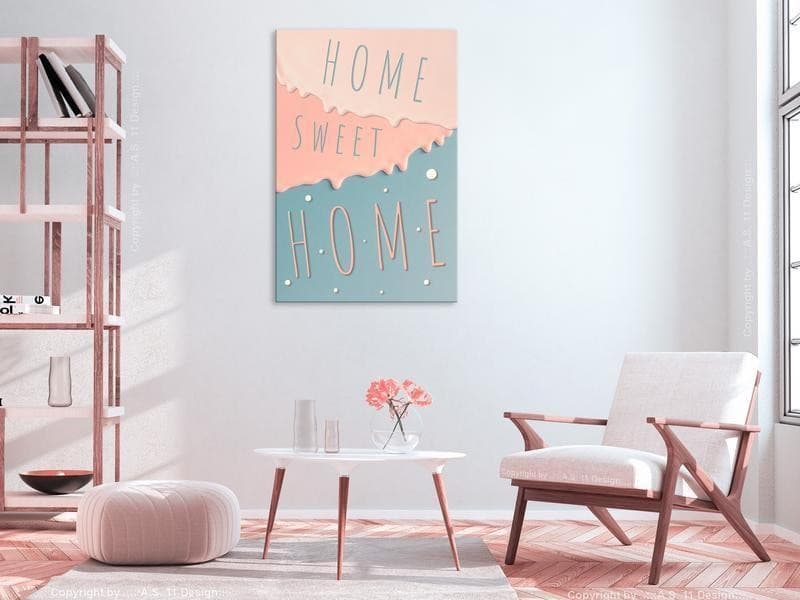 Quadro - Inscriptions: Home Sweet Home (1 Part) Vertical in Poster e stampe Collezione Casa - Trebisacce, commercioVirtuoso.it