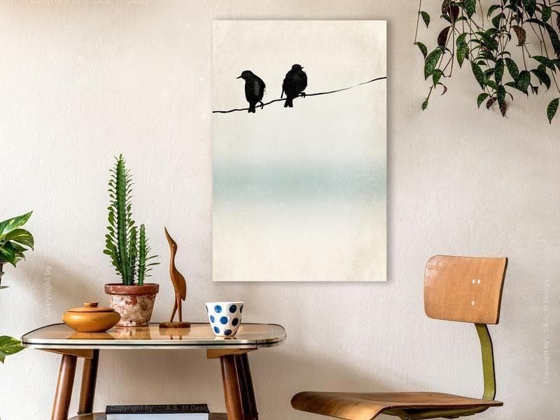 Quadro - Frozen Sparrows (1 Part) Vertical in Poster e stampe Collezione Casa - Trebisacce, commercioVirtuoso.it