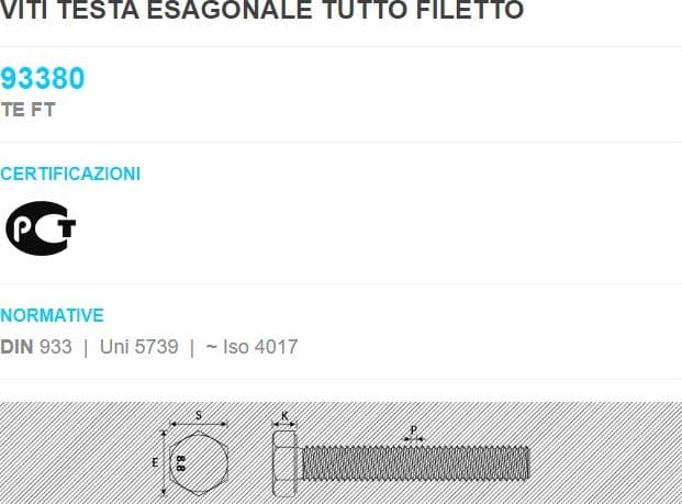 Vite metallica zincata 4x40mm - 30pz chiave 7 testa esagonale tutta filettata in Bulloni a testa esagonale Aloiserw.com - Altomonte, commercioVirtuoso.it